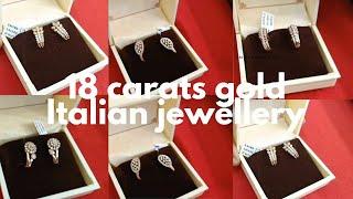 18 carat gold jewellery designs || Italian jewellery designs  ||  earrings and finger rings designs