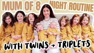 NIGHT TIME ROUTINE // MOM OF 8 w/ TWINS & TRIPLETS