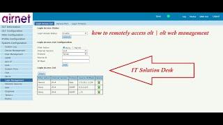 how to remotely access olt? | olt web management?