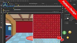 How to make Home Wall Pattern Design in Adobe Animate|2D Animation Hindi Tutorial @learn2danimation