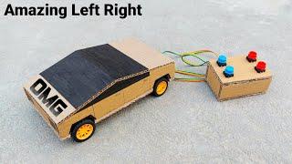 How  to make rc car- with cardboard at home-tesla rc cardboard car-Remote Control car .