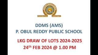 PORPS – LKG DRAW OF LOTS 2024-25