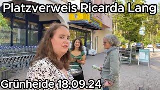 Platzverweis Ricarda Lang , Grünheide , 18.09.24