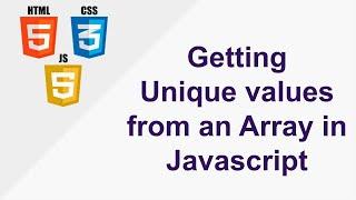 Getting Unique values from an Array in Javascript