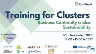 B-Resilient Cluster Training n°1: Business Continuity is also Sustainability