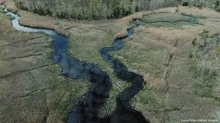 Hamptons Drone Images Aerial footage of Creek in Sag Harbor, Long Island, New York- Joanna L Steidle