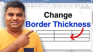 How To Change Table Border Size In Word