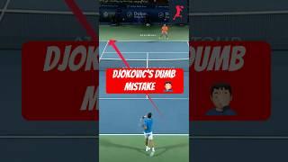 Dumb Mistake From Novak Djokovic ‍️ #tennis #tennisstrategy  #tennistactics