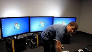 Full Tour of MSI Radeon HD 6870 3x 46" Eyefinity Setup for NCIX Tech Tips Linus Tech Tips