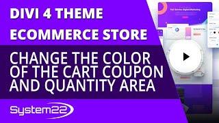 Divi 4 Ecommerce How To Change The Color Of The Cart Coupon And Quantity Area 