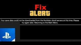 GTA 5 PS5 Fix Error Your Save Data Could Not Be Downloaded From The Rockstar Cloud Servers