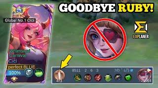 CICI BEST BUILD TO DOMINATE RUBY IN EXP LANE! (100% broken!) | CICI VS. RUBY -MLBB