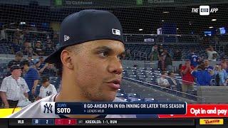 Juan Soto on the Yankees' 16-5 win, breaking slump