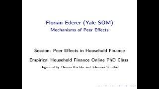 EHHF Peer Effects - Florian Ederer