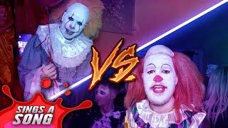 Old Pennywise Vs New Pennywise In Real Life (Rap Battle at Halloween Party)