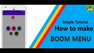 Simple Tutorial l BOOM MENU l Android Studio 2021 l