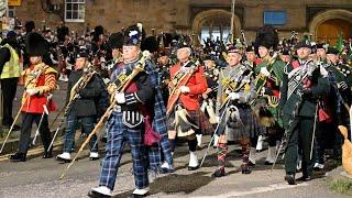 Exciting! The Royal Edinburgh Military Tattoo 2024 The Black Bear March Out.     #scotlandthebrave