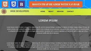 Responsive Header with gradient navbar | HTML, CSS and Bootstrap