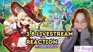 EULA? KLEE SKINS?? FONTAINE??? THIS IS SO EPIC! | 3.8 LIVESTREAM REACTION｜Genshin Impact