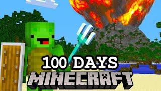 100 Days on a Volcanic Island in Minecraft