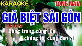 GIÃ BIỆT SÀI GÒN Karaoke Nhạc Sống Tone Nam | Tình Trần Karaoke