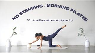 10 MIN EVERYDAY MORNING PILATES for strength // energy // motivation (beginner, no standing!)