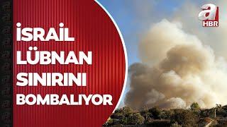 İsrail ordusu canlı yayında Lübnan sınırına bomba yağdırdı! | A Haber