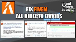 Fix FiveM has Stopped Responding(DirectX query),FiveM has encountered an error,FiveM d3d11.dll error