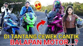 ARIK DITANT4NG BAL4PAN SAMA CEWEK CANTIK MOTOR NINJA PINK?! TAPI KALAH! | Mikael TubeHD