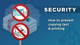 How to protect PDF files from copying text & printing without passwords