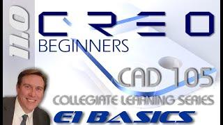 E1 Creo Parametric 11 - Basic Modeling for Beginners Tutorial with Training Guide | Tips