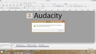 Audacity error while opening sound device when recording