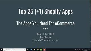 Top 25 Shopify Apps of 2019