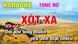 Karaoke Xót Xa Tone Nữ Nhạc Sống Dễ Hát | Nguyễn Linh