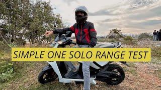 simple one electric  scooter solo range test || what is the true range of simple one