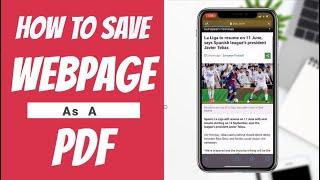 How to Save Webpages as PDF on iPhone/iPad iOS 13 | Updated