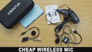 Cheap wireless lavalier microphone unboxing test and review - KIMAFUN KM-G130-1 2.4G Wireless Lapel