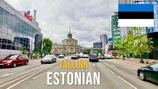 Driving in the Estonian capital  Tallinn in June 2024