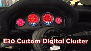 BMW E30 Custom Digital Cluster With Prosport Gauges and Mako Motorsport Housing