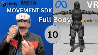 Unity VR: Full Body Tracking with Meta Movement SDK on Mixamo Character (10) | Metaverse Tutorial