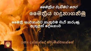 මෛත්‍රීය වඩන්නට නම්  - Ven. Dankande Dhammaratana Thero