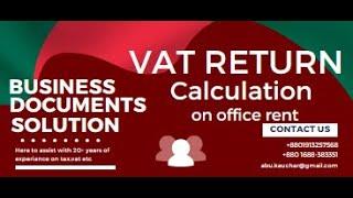 Calculation of Vat Return on Office Rent // Online Submission // Full Detailed