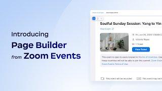 Introducing Page Builder from Zoom Events