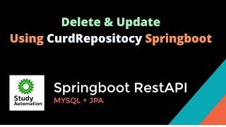 How to Update and Delete MySQL data using Springboot