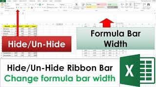 Master Excel: Hide/Unhide Ribbon Bar & Adjust Formula Bar Size Easily!#excel