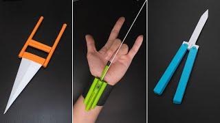 03 Cool Origami Ninja Weapons || Katar | Butterfly Knife | Spider Web Shooter