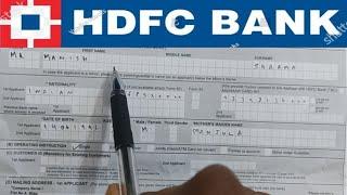 How to fill HDFC Bank Account Opening form 2023 | HDFC Bank Account opening