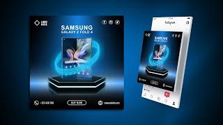 Samsung Galaxy Social Media Post Design | Photoshop Tutorial