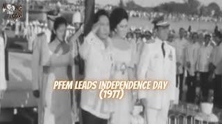 Rare Footage of President Ferdinand E. Marcos, Wife Lead Independence day (1977)