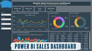 Power BI Sales Dashboard - Shopify, Google  Facebook and LinkedIn Ads